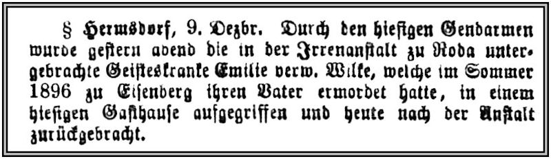 "Eisernberger Nachrichtsblatt" 09.12.1901